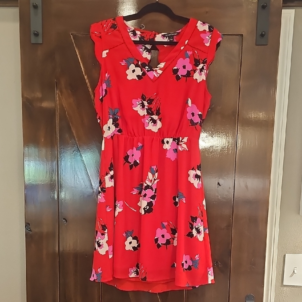 41 Hawthorn Red and Pink Floral Dress